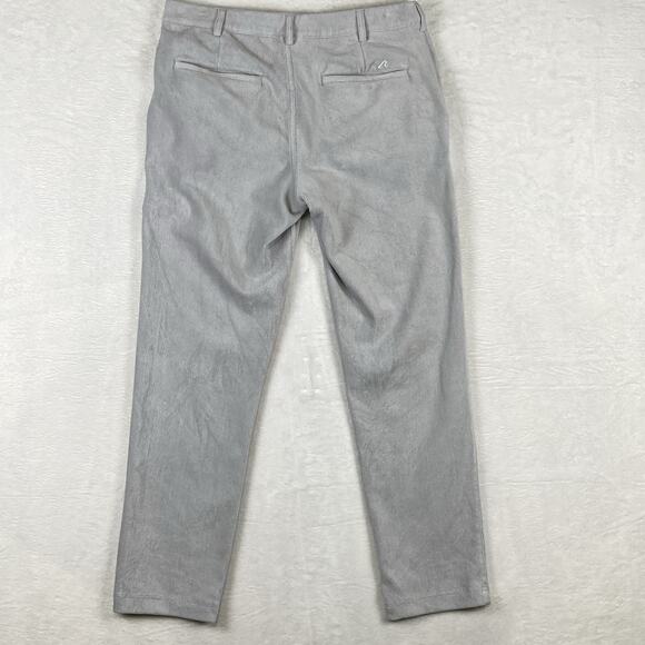 Redvanly Mens M Preppy Collins Pull On Corduroy Pants Gray Golf Business Casual - Picture 7 of 11